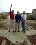 Cloud, Clarke, and Prichard at the launch site.