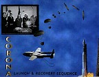 Corona's launch through recovery, with Eisenhower press conference inset.