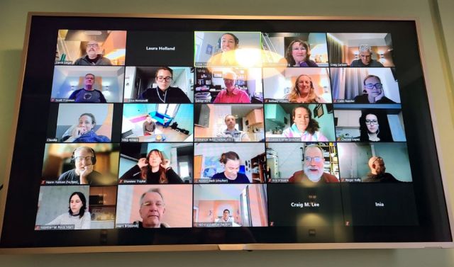 The UCSB EXPORTS team meets up via Zoom. Credit: David Siegel