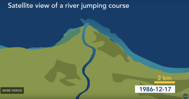 A river jumping course.